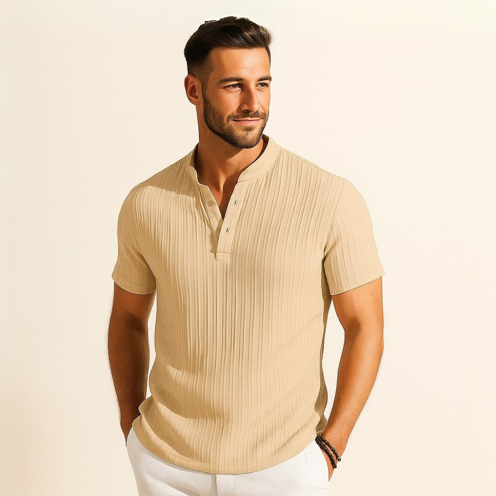 Camisa Gola Padre Plissada Old Money Richelieu