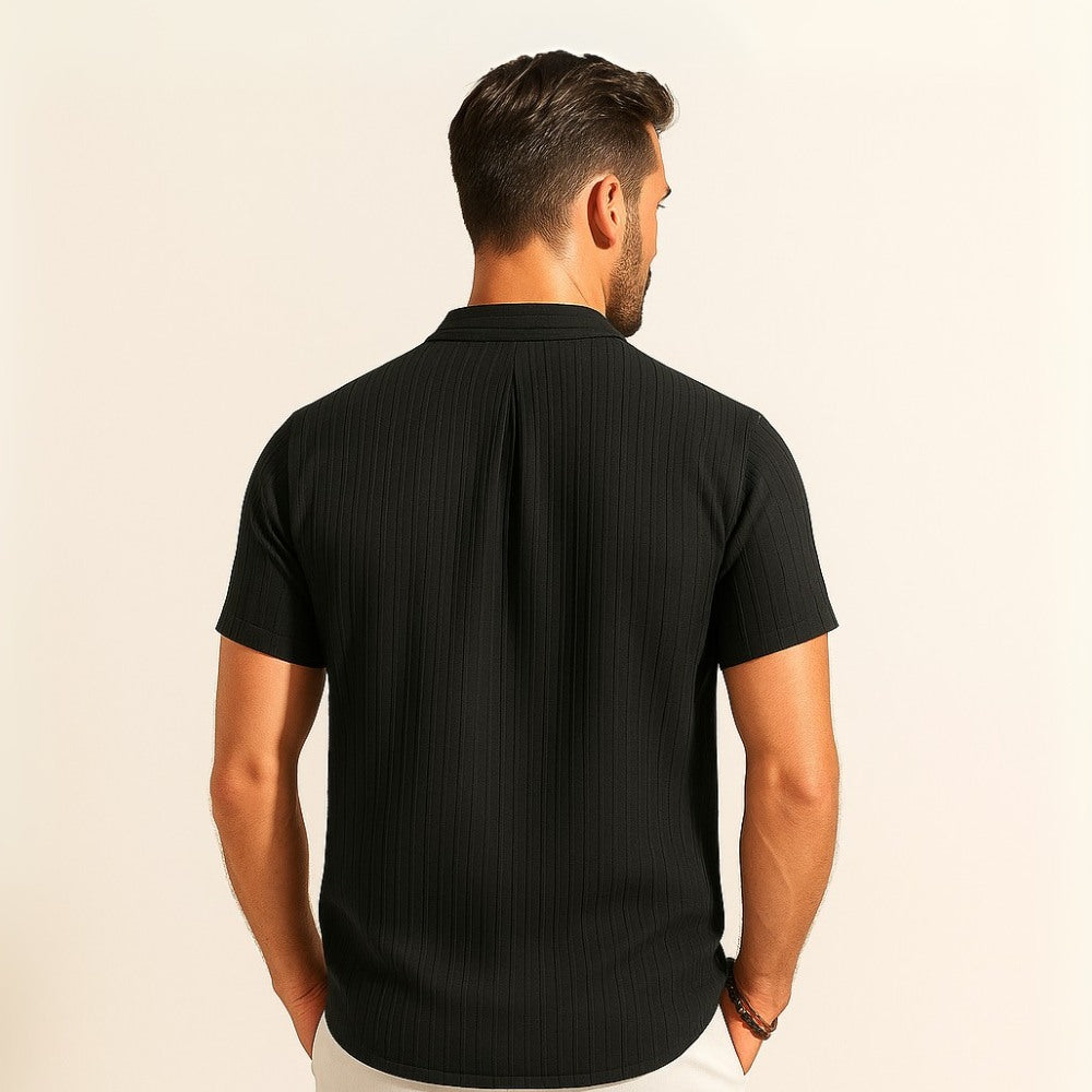 Camisa Gola Padre Plissada Old Money Richelieu