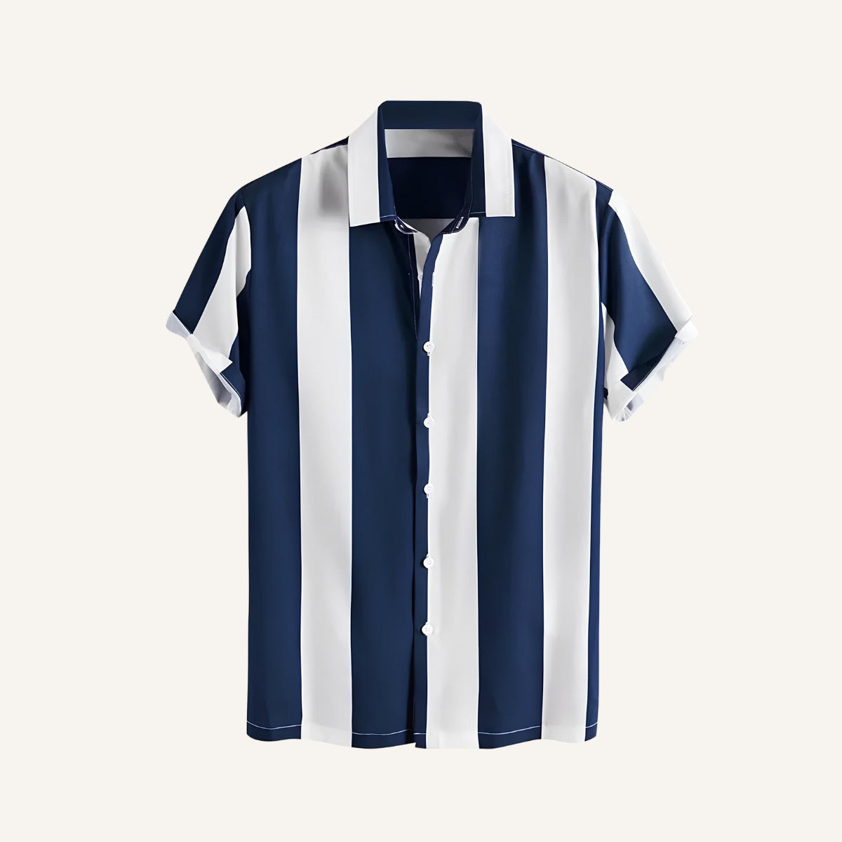 Camisa Masculina Listrada Azul Verza