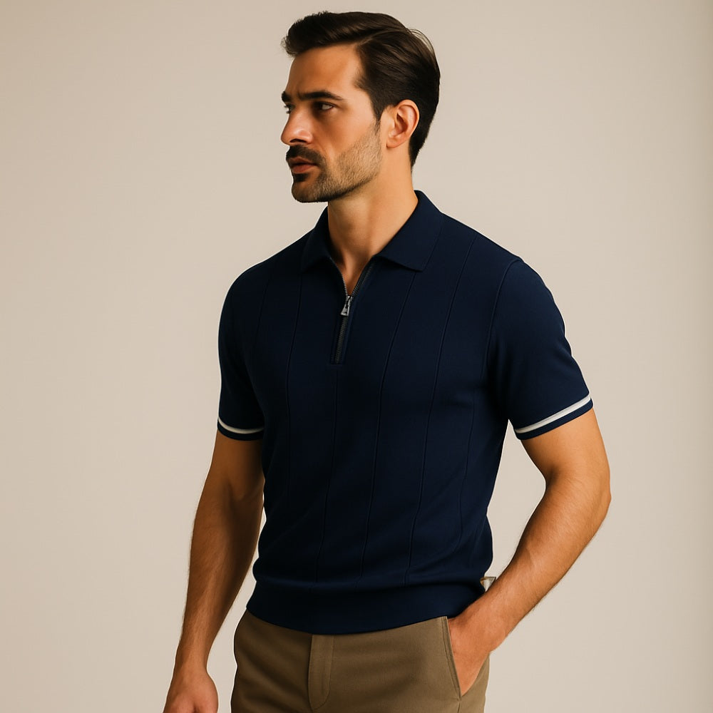 Camisa Polo Masculina Meio Zíper Vissori
