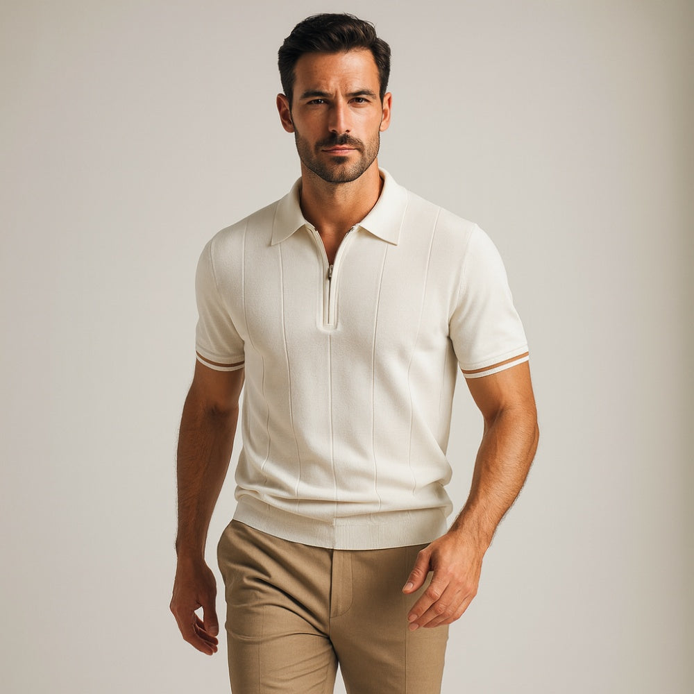 Camisa Polo Masculina Meio Zíper Vissori