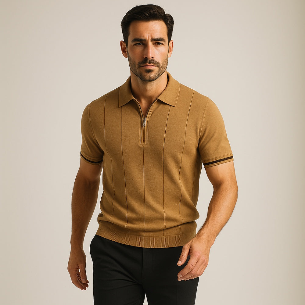 Camisa Polo Masculina Meio Zíper Vissori