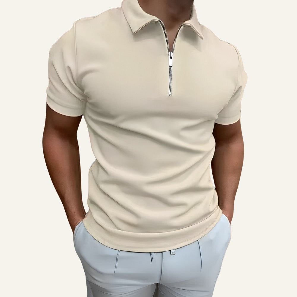 Camisa Polo Masculina Old Money com Meio Zíper Perion