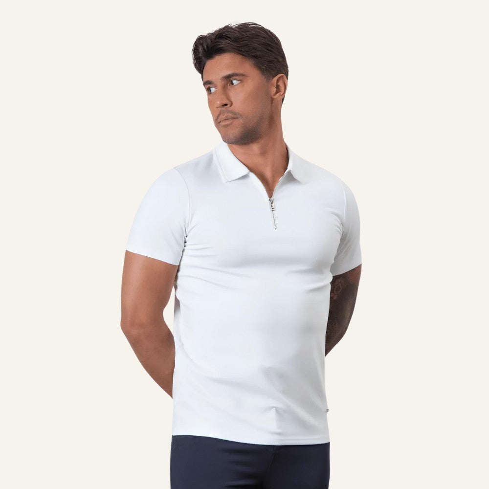 Camisa Polo Masculina Old Money com Meio Zíper Perion