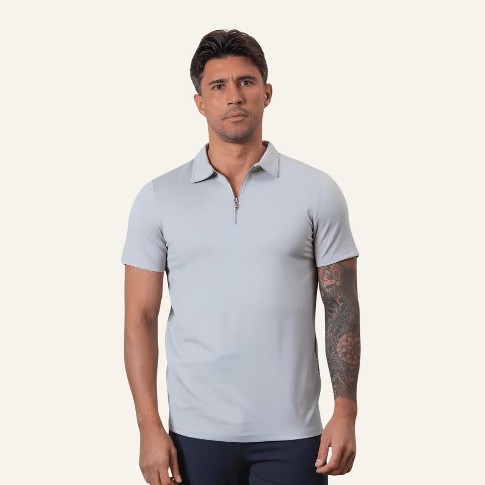 Camisa Polo Masculina Old Money com Meio Zíper Perion