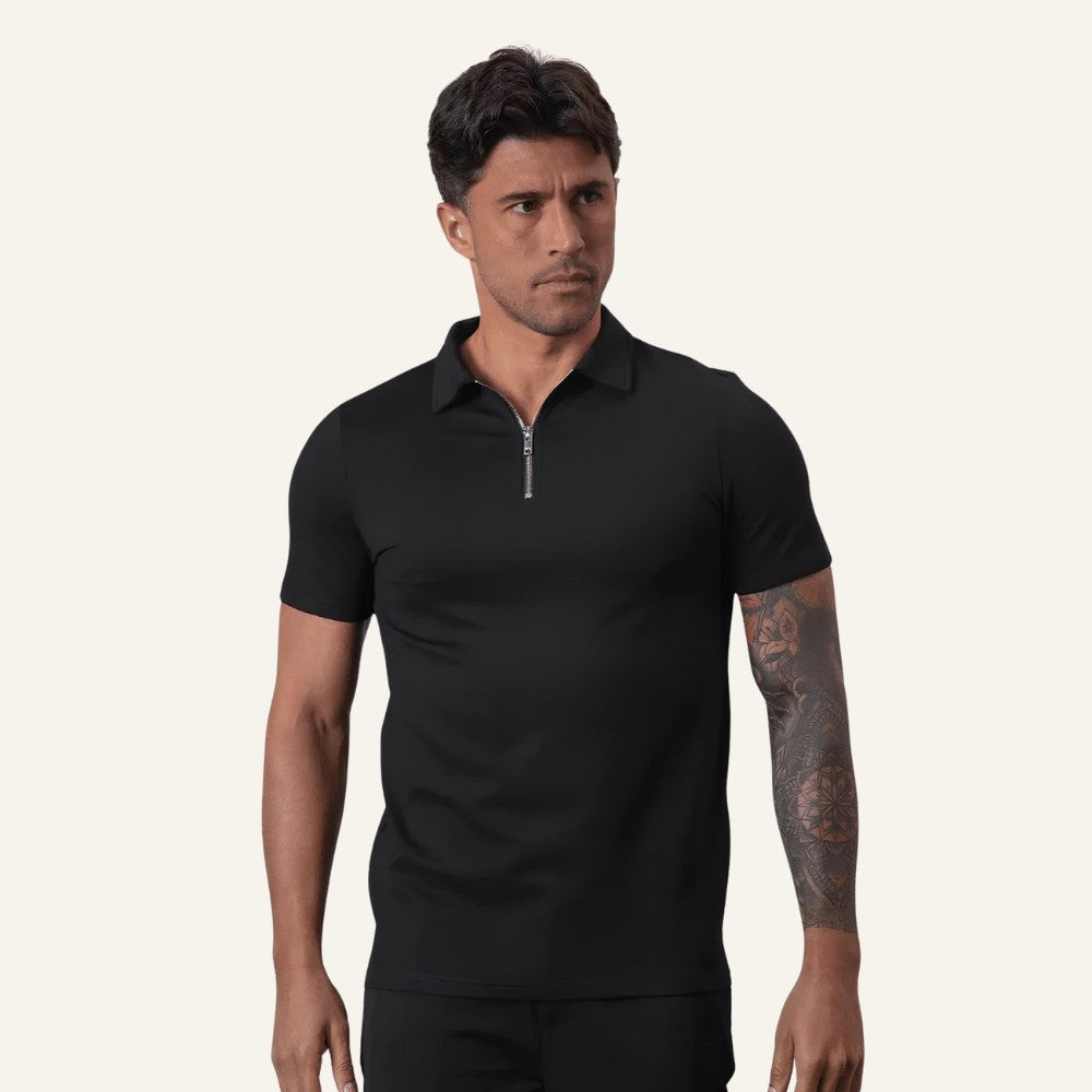 Camisa Polo Masculina Old Money com Meio Zíper Perion