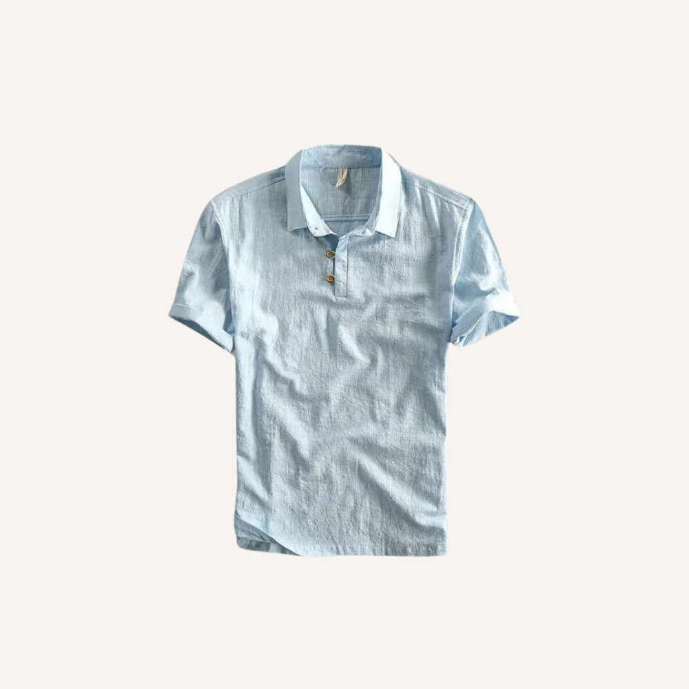 Camisa Polo Masculina de Linho Salermo