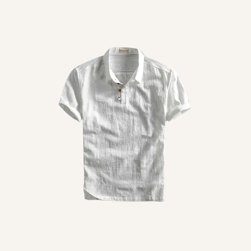 Camisa Polo Masculina de Linho Salermo