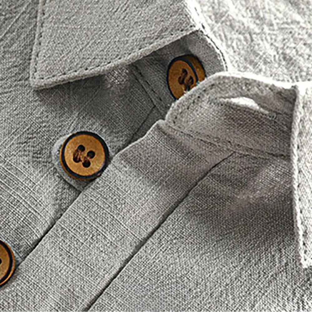 Camisa Polo Masculina de Linho Salermo