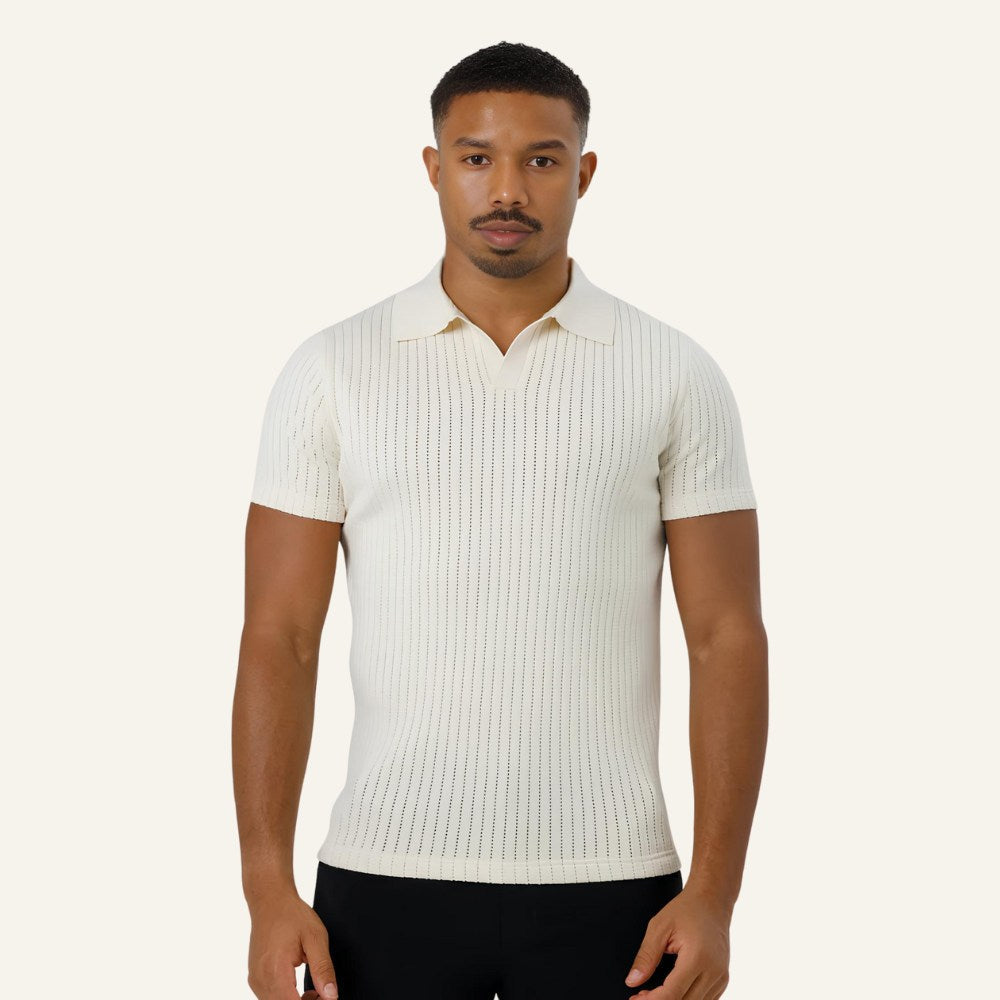 Camisa Polo Masculina de Malha Old Money Saville