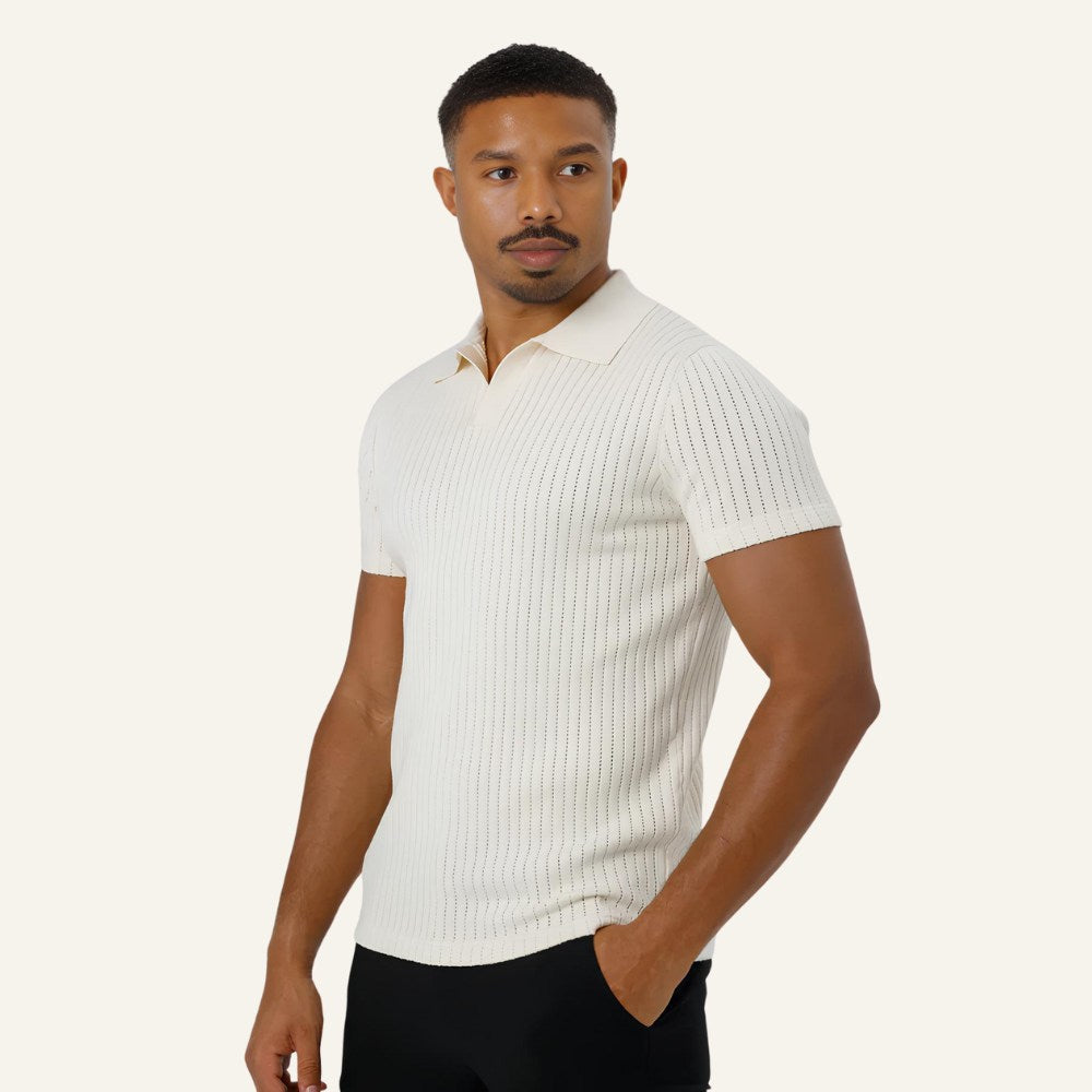 Camisa Polo Masculina de Malha Old Money Saville