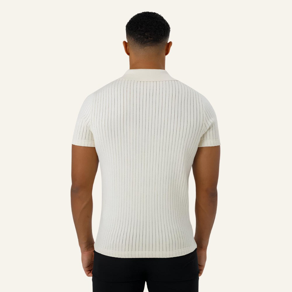 Camisa Polo Masculina de Malha Old Money Saville