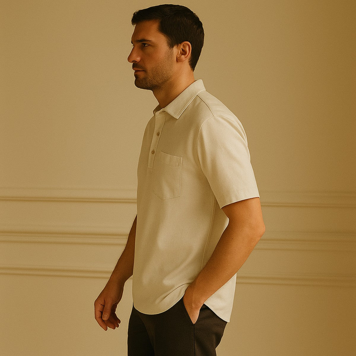 Camisa Polo de Linho Casablanca