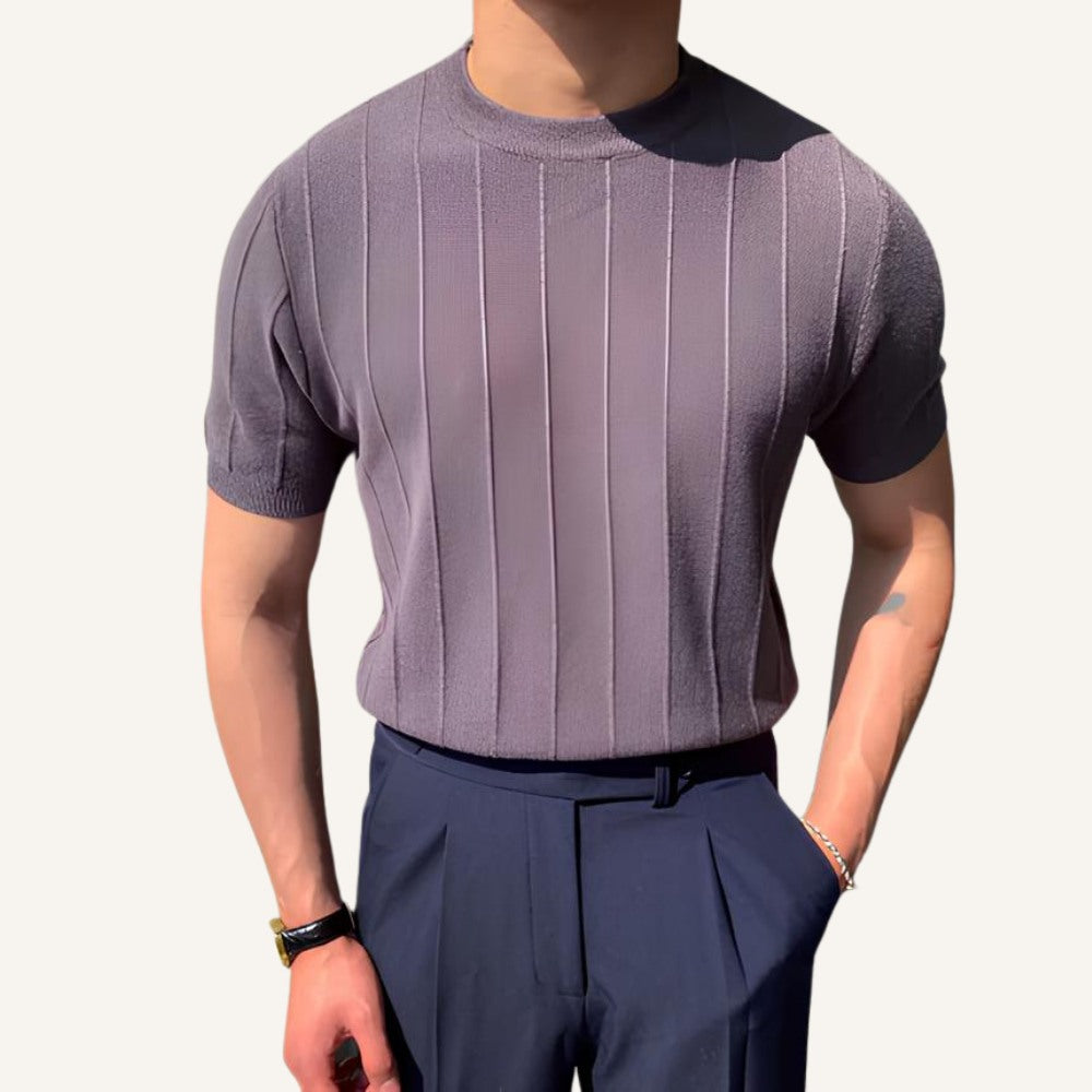 Camiseta Masculina Malha Texturizada Old Money Belgrano