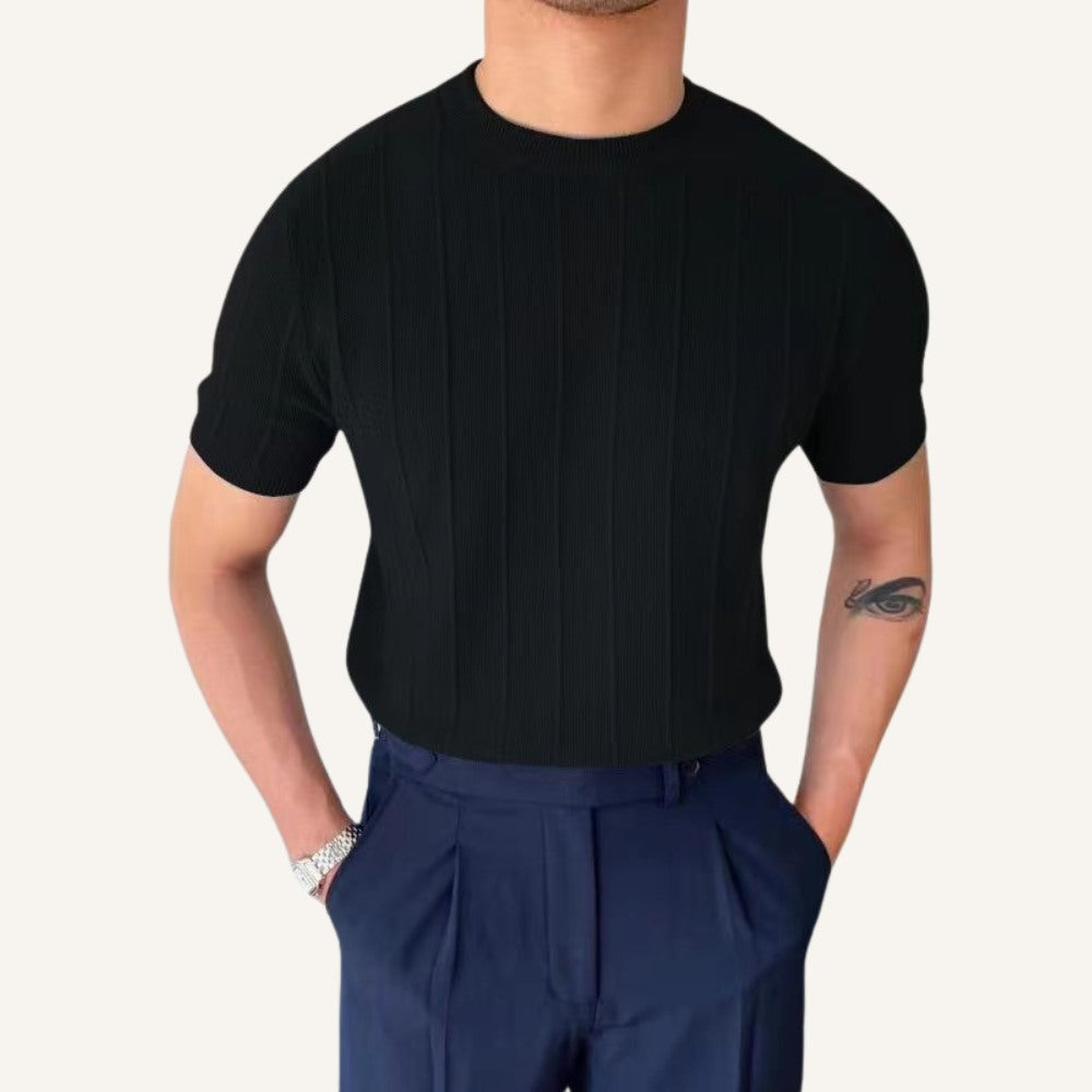 Camiseta Masculina Malha Texturizada Old Money Belgrano