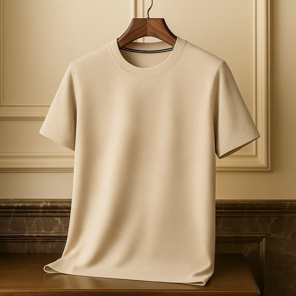 Camiseta Masculina Old Money Básica Texturizada Belmont