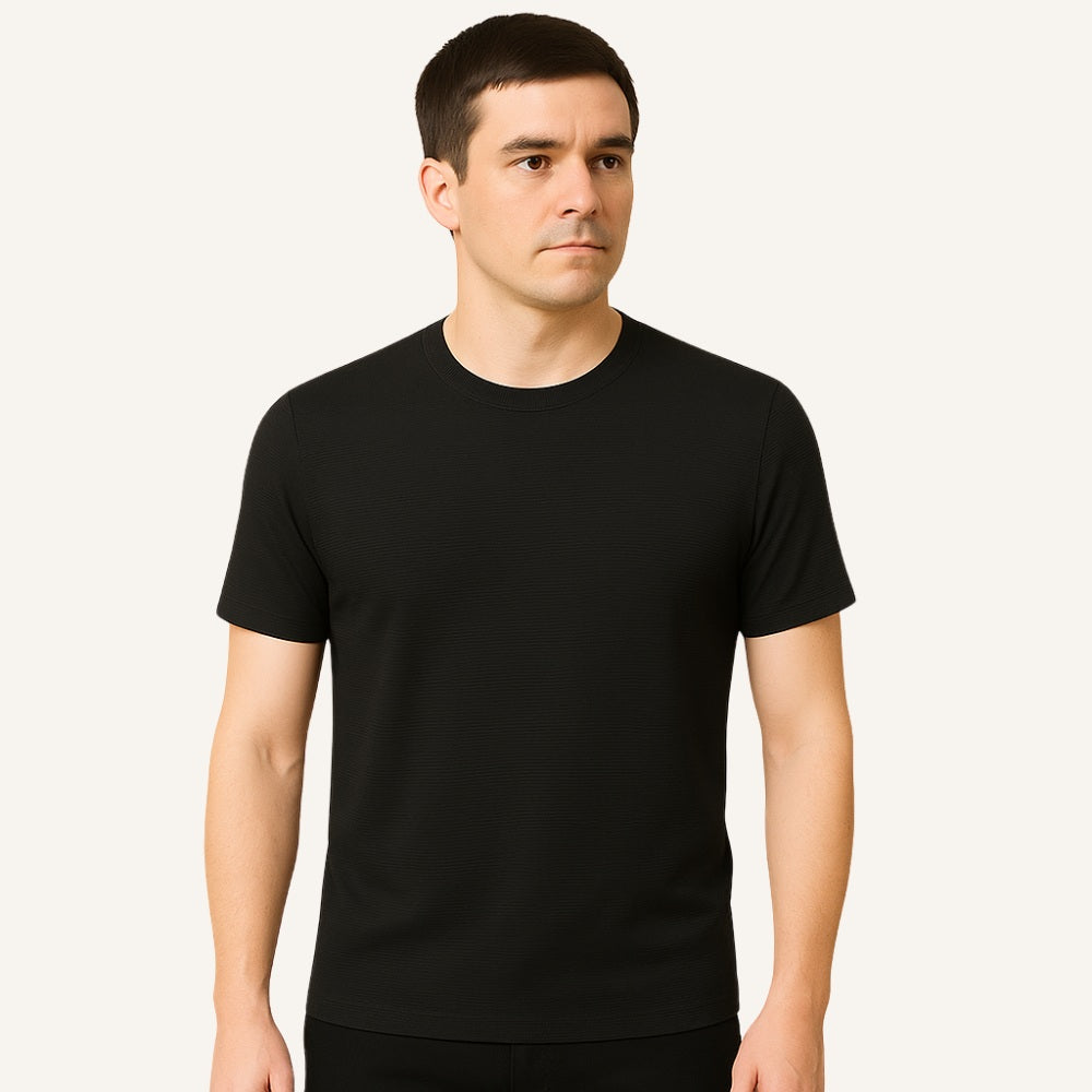 Camiseta Masculina Old Money Básica Texturizada Belmont