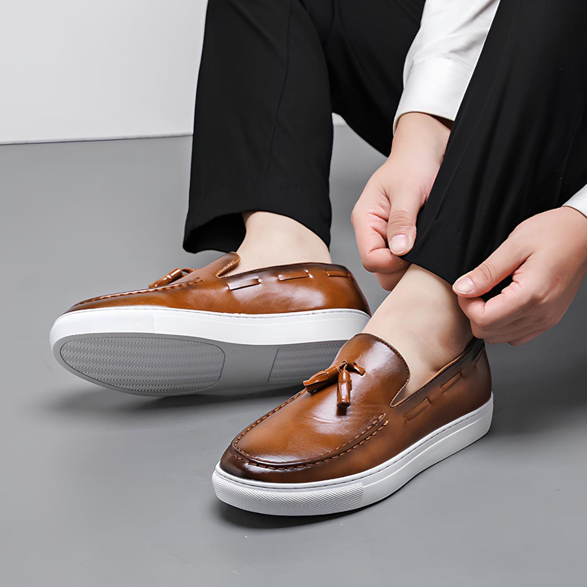 Mocassim de Couro Masculino Duque