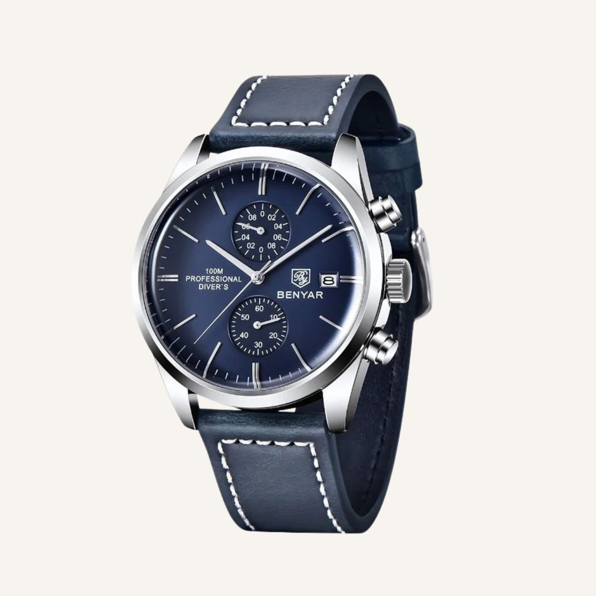 Relógio de Couro Classic Civano