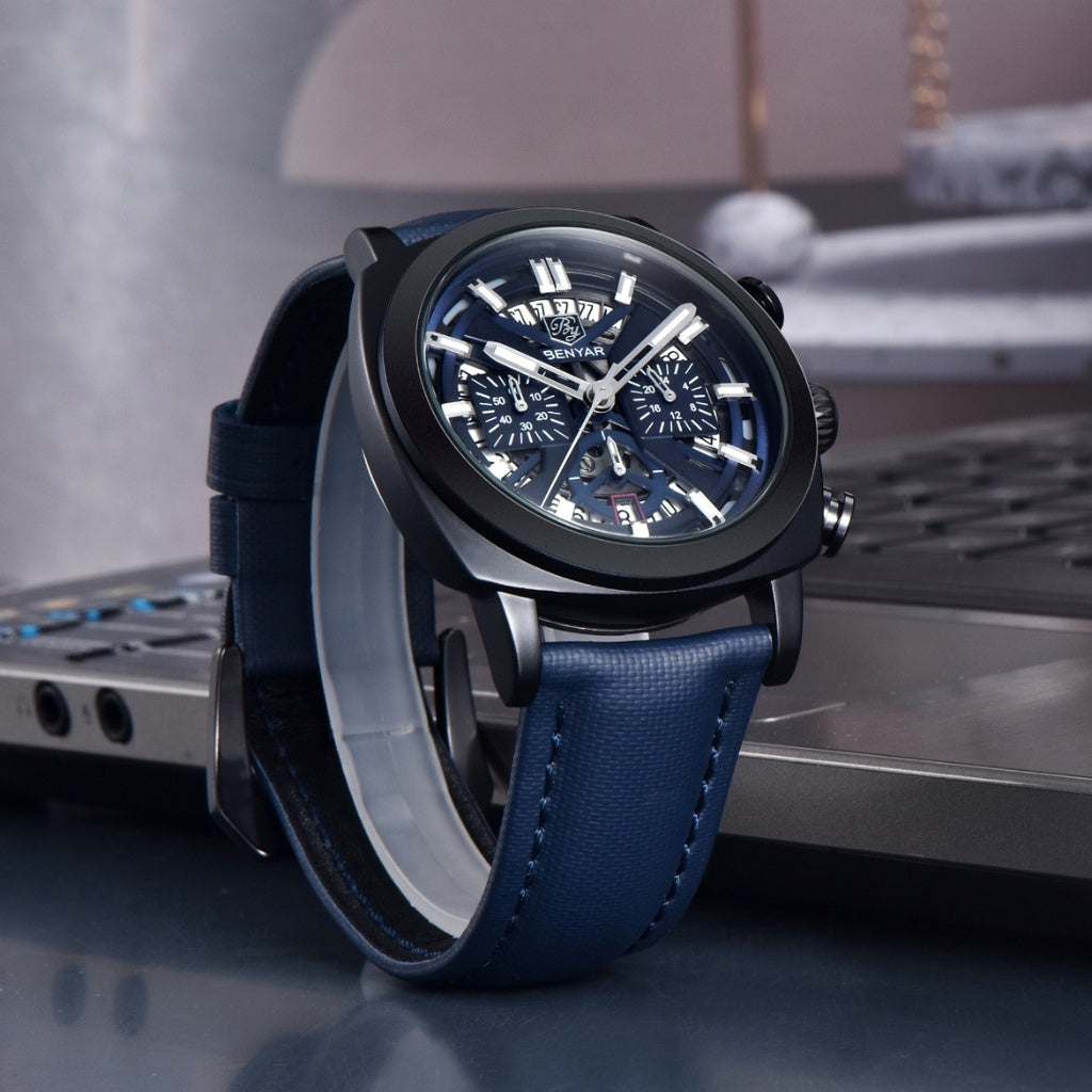 Relógio de Couro Masculino Benyar Luxe