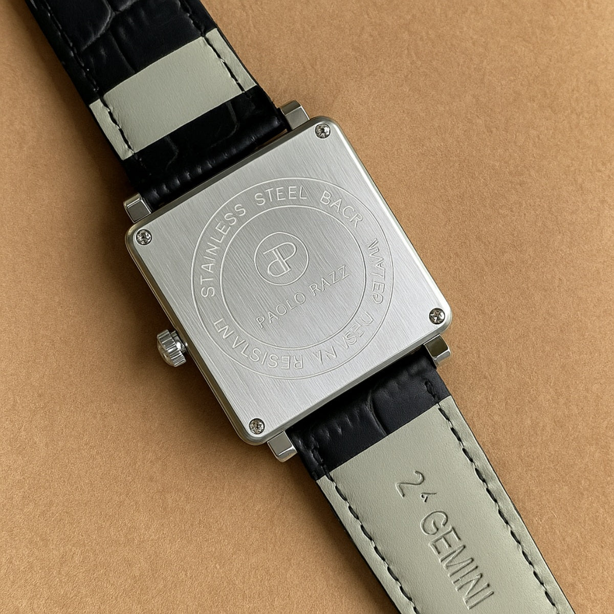 Relógio de Couro Retangular Raez Atempori