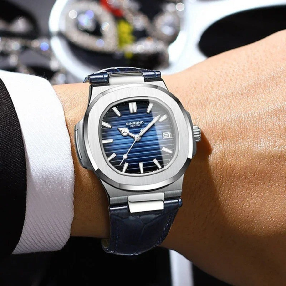 Relógio de Couro Marrom Luxe Civano