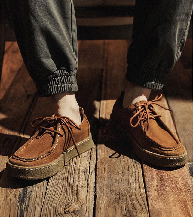 Sapato de Camurça Premium Sola Alta Craffito