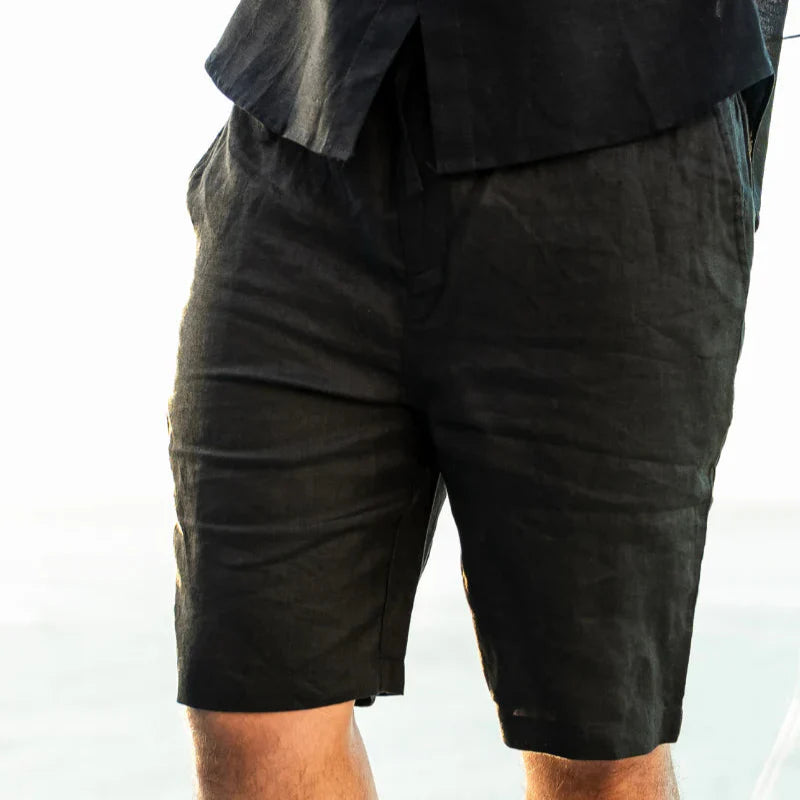 Short Masculino de Linho Old Money Milford