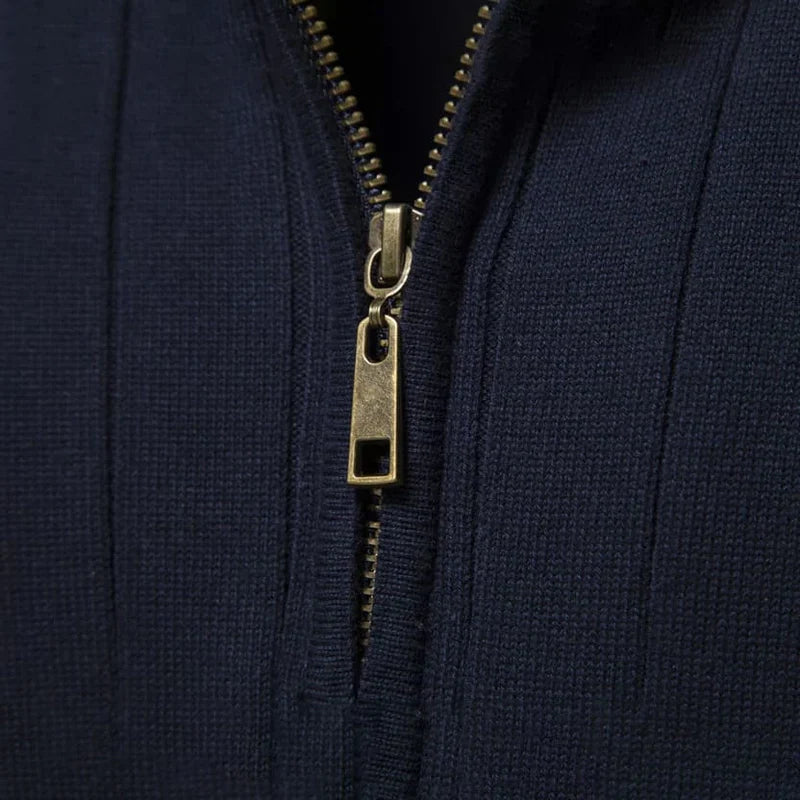 Suéter Masculino Gola Alta com Zíper Verri