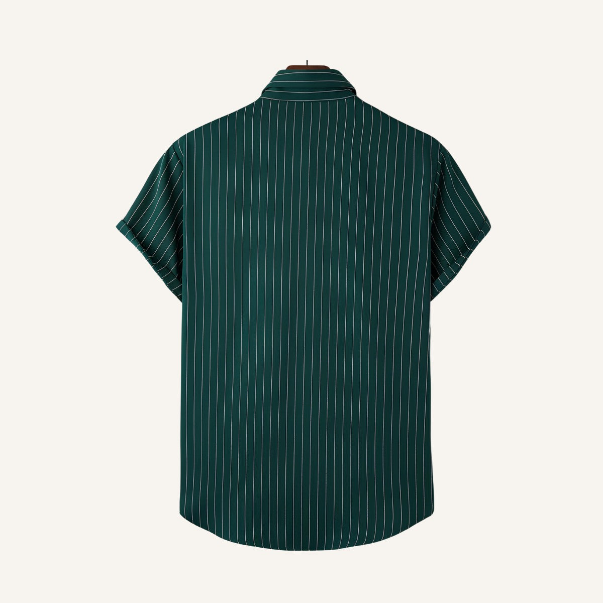 Camisa Masculina Listrada Old Money Verde Nautic
