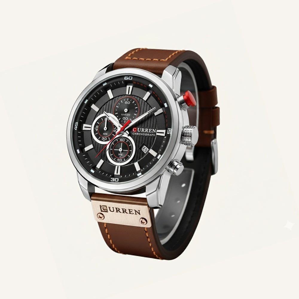 Relógio de Couro Masculino Dominus - Cronógrafo